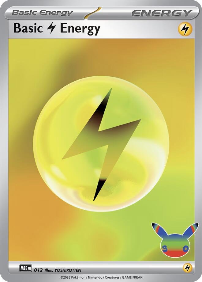 713251_in_1000x1000 Basic Lightning Energy - 012 (30th Celebration) | 012 | Holofoil | MEE: Mega Evolution Energies