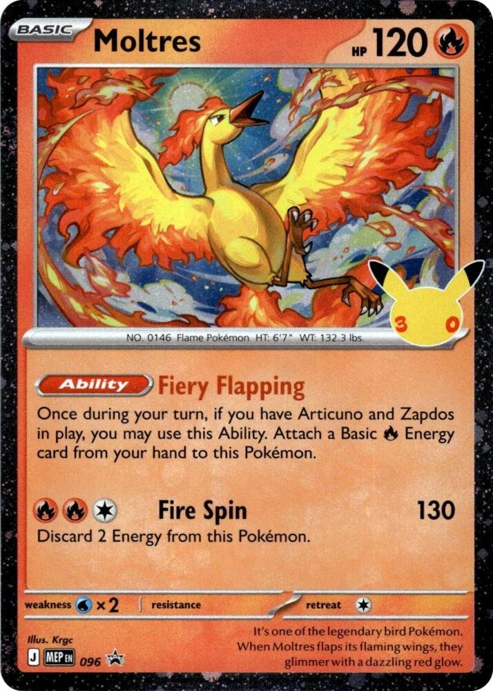 713264_in_1000x1000 Moltres - 096 (30th Celebration) | 096 | Holofoil | ME: Mega Evolution Promo