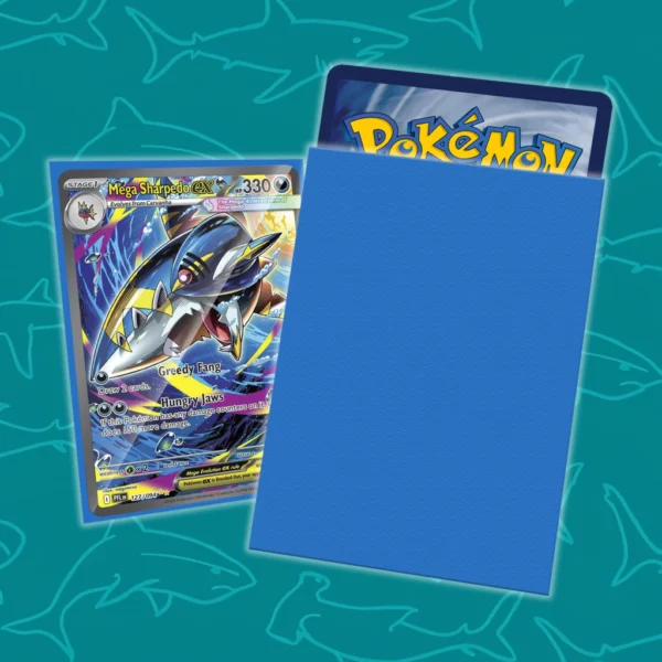 Sleeves Shark Fortress Sky Blue para cartas estándar Sleeves Shark Fortress Sky Blue para cartas de tamaño estándar
