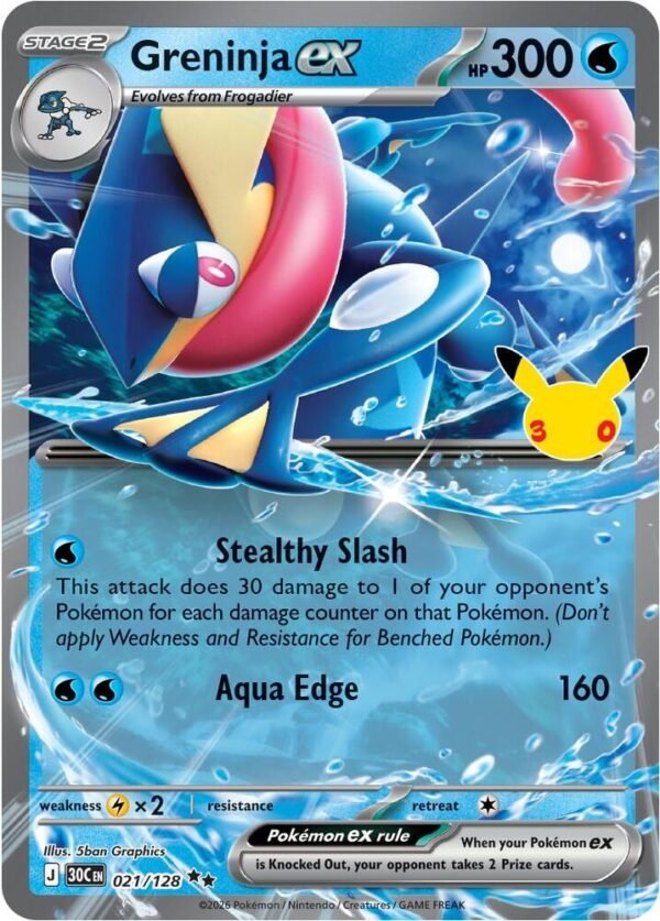 Greninja ex - 021/128 | 021/128 | Holofoil | ME: 30th Celebration