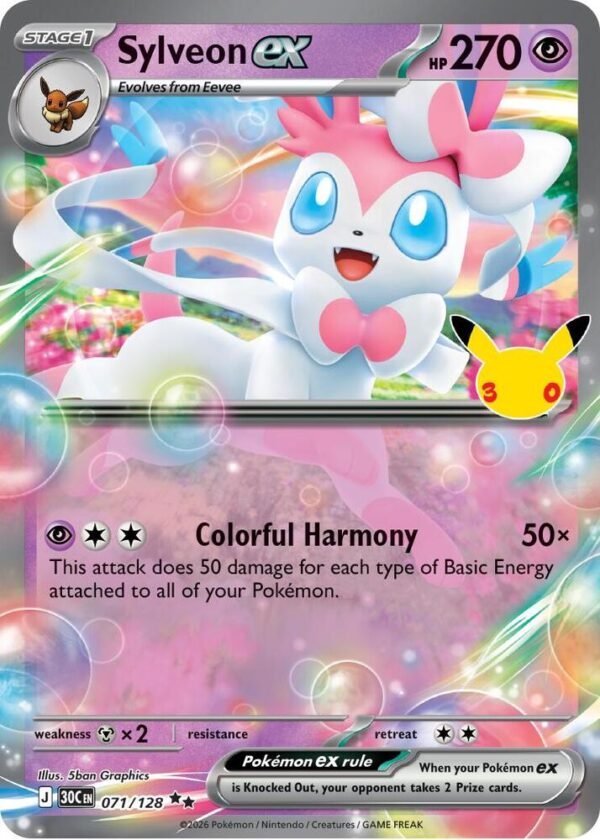 Sylveon ex - 071/128 | 071/128 | Holofoil | ME: 30th Celebration