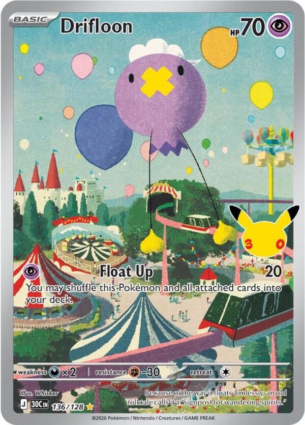 Drifloon - 136/128 | 136/128 | Holofoil | ME: 30th Celebration