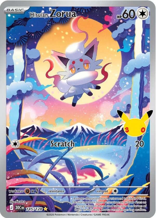 tcg-696686 Hisuian Zorua - 145/128 | 145/128 | Holofoil | ME: 30th Celebration