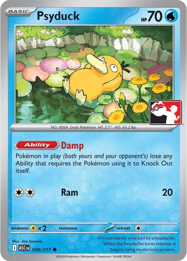 Psyduck – 039/217 | 039/217 | Normal | Prize Pack Series Cards Psyduck - 039/217 | 039/217 | Normal | Prize Pack Series Cards