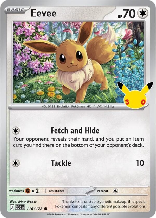 tcg-714357 Eevee - 116/128 | 116/128 | Holofoil | ME: 30th Celebration