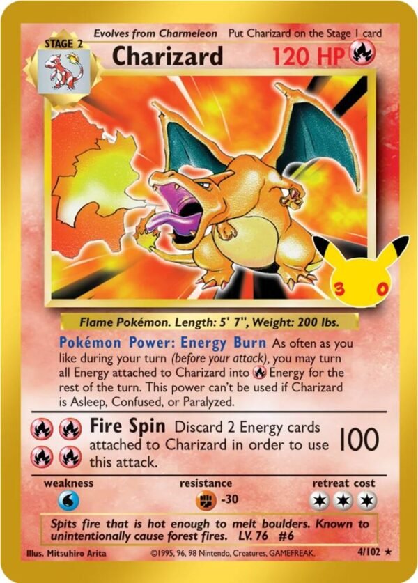 Charizard | 4/102 | Holofoil | ME: 30th Celebration Classic Collection Charizard | 4/102 | Holofoil | ME: 30th Celebration Classic Collection
