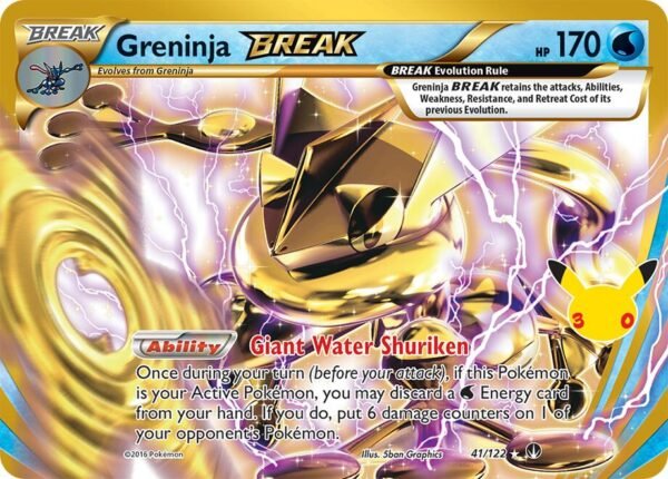 Greninja BREAK | 41/122 | Holofoil | ME: 30th Celebration Classic Collection Greninja BREAK | 41/122 | Holofoil | ME: 30th Celebration Classic Collection