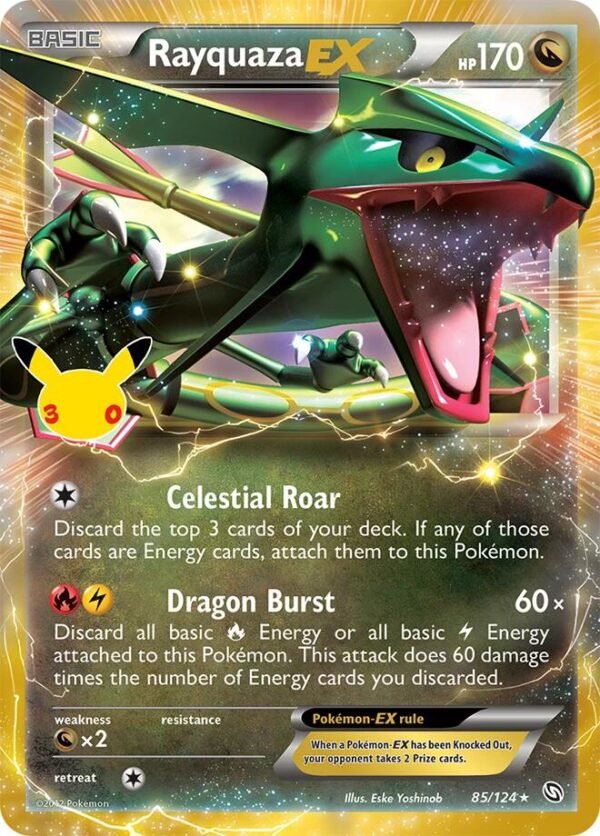 Rayquaza EX | 85/124 | Holofoil | ME: 30th Celebration Classic Collection Rayquaza EX | 85/124 | Holofoil | ME: 30th Celebration Classic Collection
