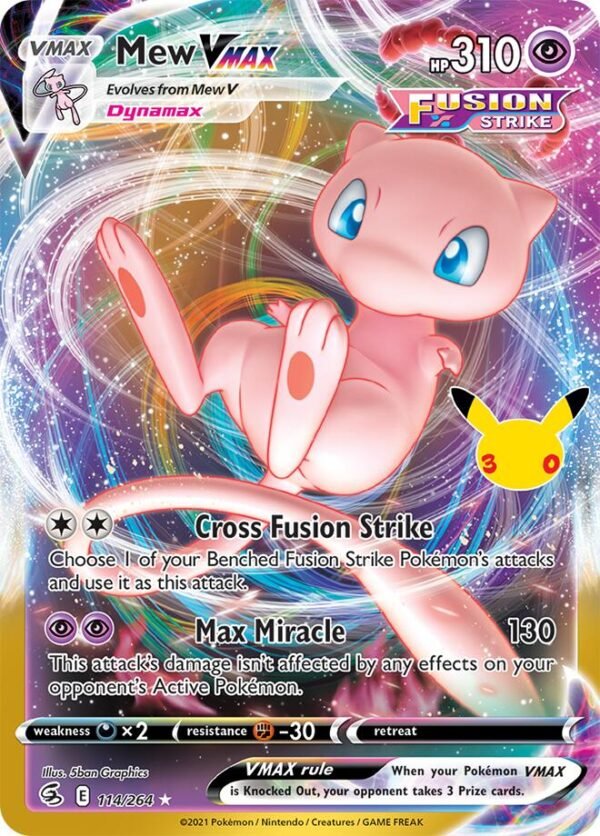 Mew VMAX | 114/264 | Holofoil | ME: 30th Celebration Classic Collection