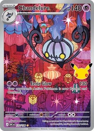 Chandelure - 137/128 | 137/128 | Holofoil | ME: 30th Celebration