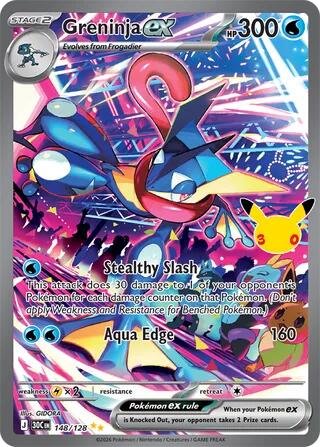 Greninja ex - 148/128 | 148/128 | Holofoil | ME: 30th Celebration