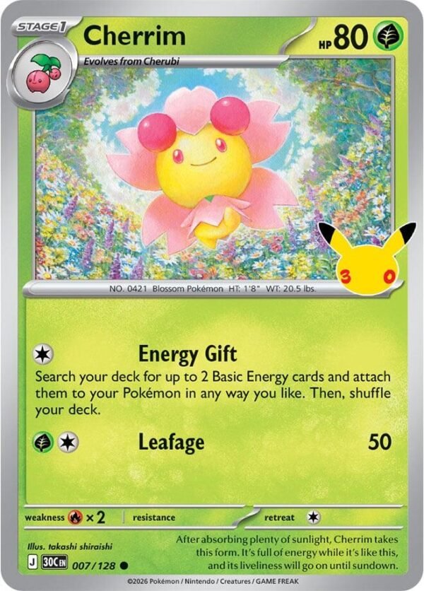 tcg-716441 Cherrim | 007/128 | Holofoil | ME: 30th Celebration