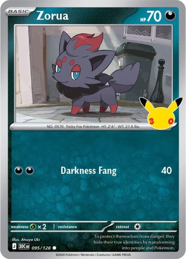 Zorua | 095/128 | Holofoil | ME: 30th Celebration