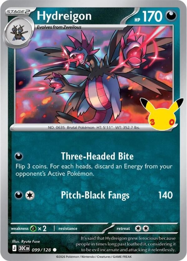 Hydreigon | 099/128 | Holofoil | ME: 30th Celebration