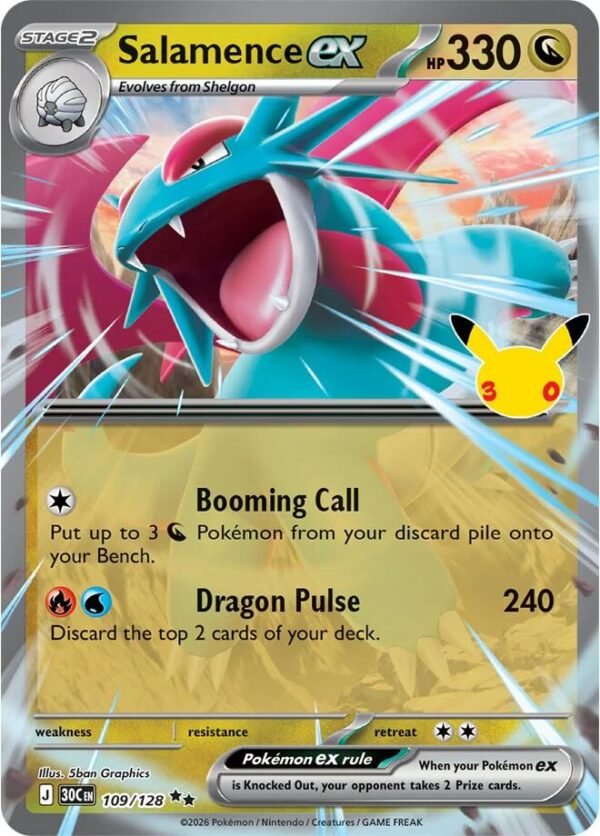 Salamence ex - 109/128 | 109/128 | Holofoil | ME: 30th Celebration