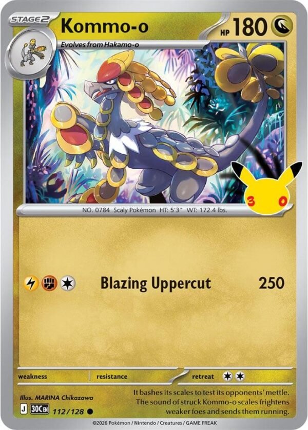 tcg-716505 Kommo-o - 112/128 | 112/128 | Holofoil | ME: 30th Celebration