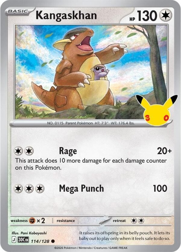 Kangaskhan | 114/128 | Holofoil | ME: 30th Celebration