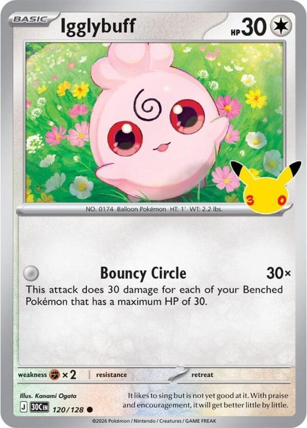 tcg-716509 Igglybuff | 120/128 | Holofoil | ME: 30th Celebration