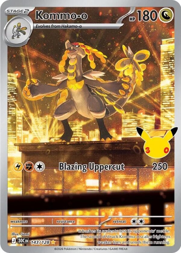 Kommo-o - 143/128 | 143/128 | Holofoil | ME: 30th Celebration