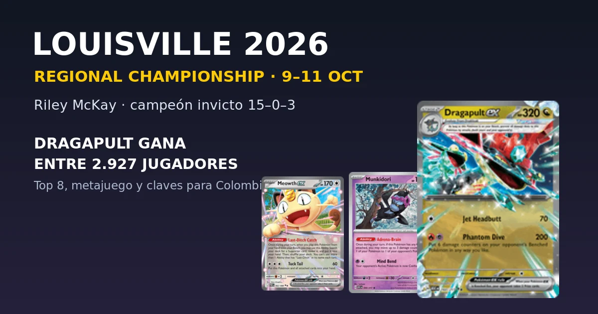 Regional de Louisville 2026: Dragapult campeón con Riley McKay